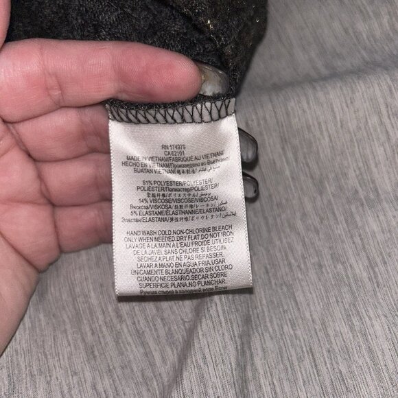 BCBGeneration Black Metallic Striped Off Shoulder Top & Pencil Skirt Set Small - Picture 12 of 12